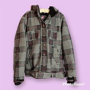 𝅺Powder Room Women’s Pink & Black X5 10,000mm Ski & Snowboard Jacket Size Large